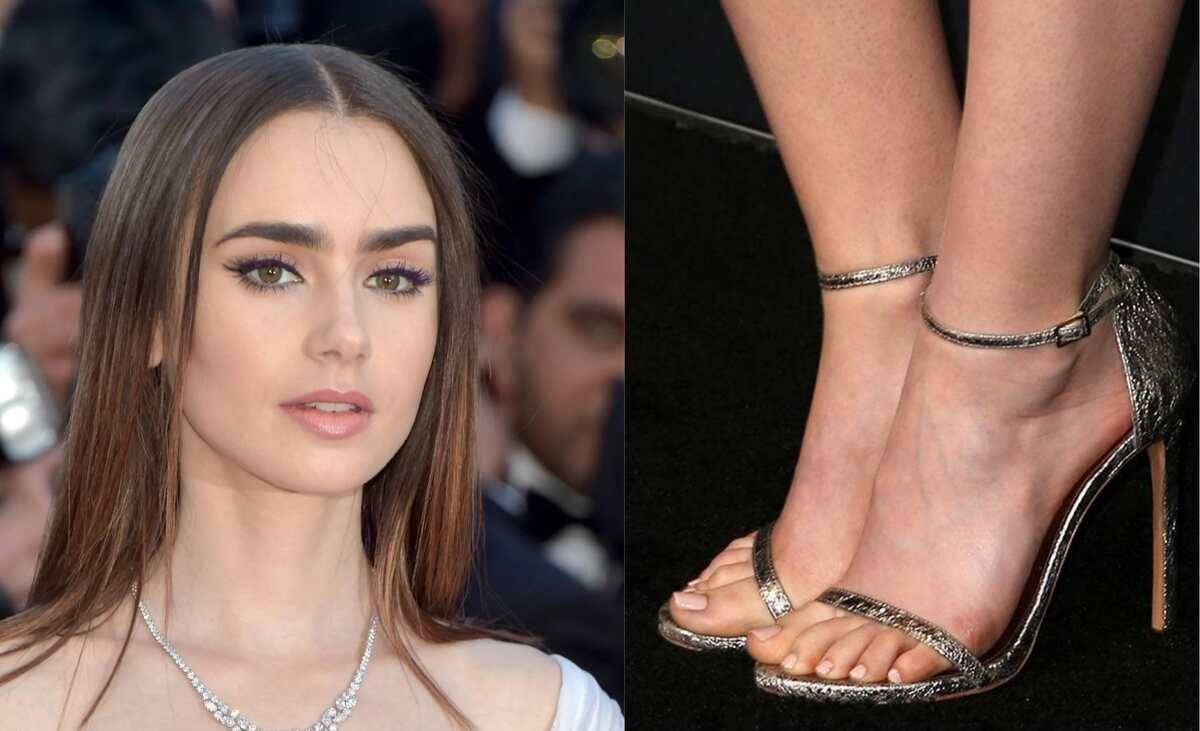 Lily Collins Feet